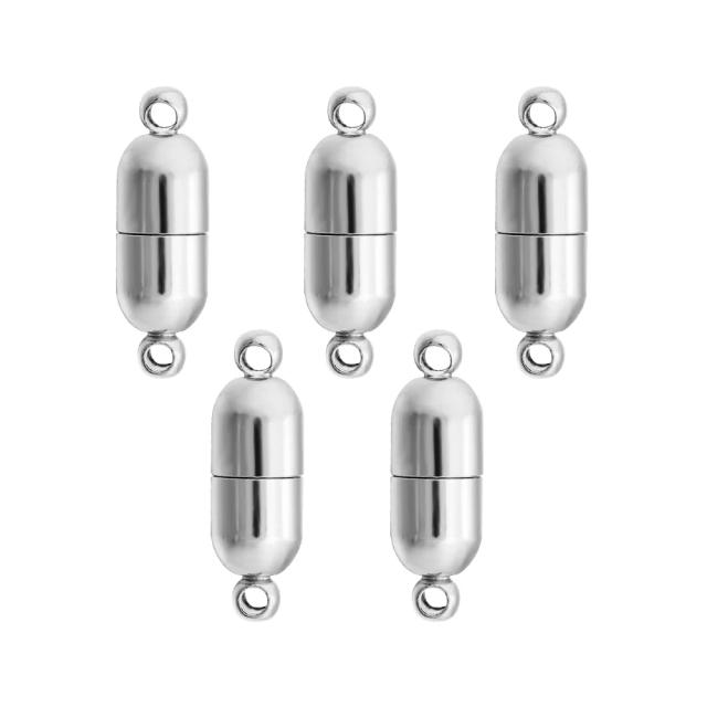 Kit de 5 Fechos Magnéticos em Forma de Cabeça de Bala para Jóias DIY - Conectores Fortes para Pulseiras e Fivelas