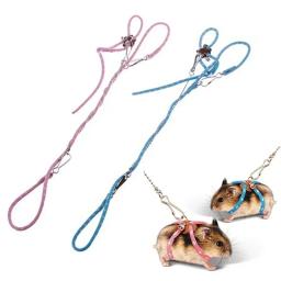 Trela ajustável suave para pequeno animal de estimação, trela do papagaio do pássaro, trela do rato, hamster, furão, trela do rato, novo - Image 2