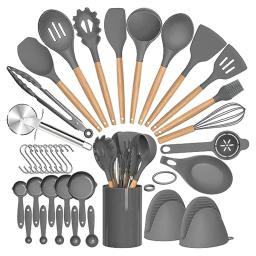 Silicone utensílio conjunto com suporte, 36pcs - Image 2