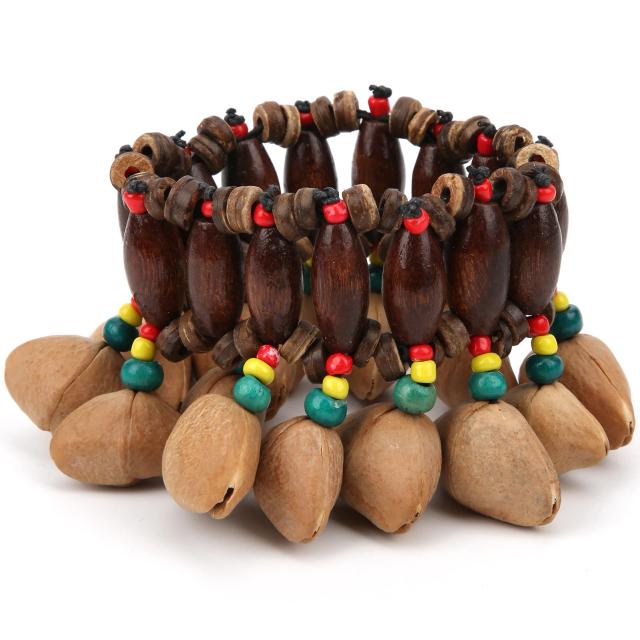 Pulseira de Percussão Africana com Tambor e Shell - Instrumentos Musicais e Suprimentos