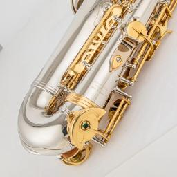Nova chegada alto eb tune saxofone instrumento musical de bronze laca ouro sax com caso bocal - Image 4