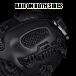 Capacete de proteção facial tática completa com montagem NVG Capacete de airsoft paintball de malha de aço ajustável e leve para jogo de cosplay - Image 5
