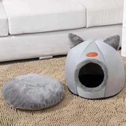 Prova quente e fria Pet Bed, Cat Cave, Home Nest, Cat House, Suprimentos, Inverno - Image 3