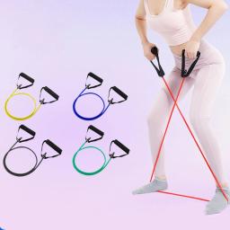 Bandas de resistência com alças para homens e mulheres, equipamento de treinamento de força, tubo ajustável, corda, exercício, casa, treino - Image 1