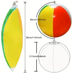 Bola de praia colorida inflável, festa na piscina, jogo aquático, esportes de praia, brinquedos divertidos para crianças, 3 peças - Image 2