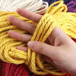 Corda de juta natural para decoração artesanal DIY Craft, fio colorido, cânhamo torcido cabos, corda de macramé, Pet coçar, 5mm, 10 jardas - Image 2