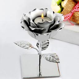 Castiçais da flor do lótus do chapeamento do ouro cerâmico com base, artesanato personalizado do copo do ferro, forma nórdica, casa criativa - Image 4
