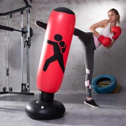 Saco de boxe inflável da aptidão 160cm pvc inflável espessamento boxe coluna tumbler luta coluna - Image 3