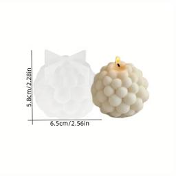 Molde da vela do silicone 3D, bolha cilíndrica, bola redonda, aromaterapia perfumada, molde do emplastro, bolo de DIY, fatura artesanal - Image 6
