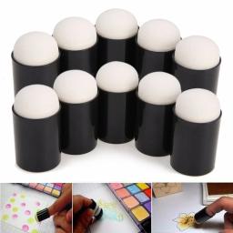 10 pçs caso de esponja de dedo daubers espuma para aplicar pintura tinta carimbo lápis reborn diy artesanato arte ferramenta 15*32mm dedo - Image 3