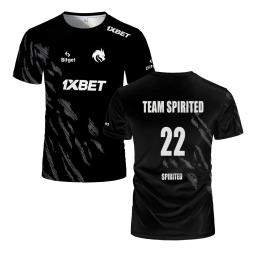 Respirável Team Spirit Jersey T-Shirt, Esports Player, Donk Uniforme, Men's Tshirt, Boy's Training, Fans Fashion Tee, Novo, 2024 - Image 3