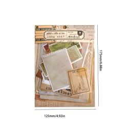 50 pcs Retro colorido artístico Material papel para Scrapbooking DIY colagem decorativa Journaling - Image 5