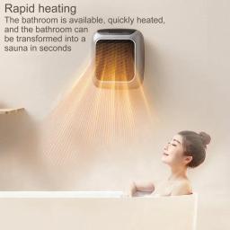 Aquecedor de Mão Reutilizável por Controle Remoto, Aquecedor Elétrico de Mão, Quarto, Sala de Estar, Montagem na Parede, Espaço, EU, Ficha US, 800W - Image 3