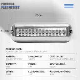 Luz de navegação subaquática para o barco, lâmpada de âncora popa, luzes de sinalização de barco marinho, 42 LED, 5 "Yacht, 2pcs - Image 4