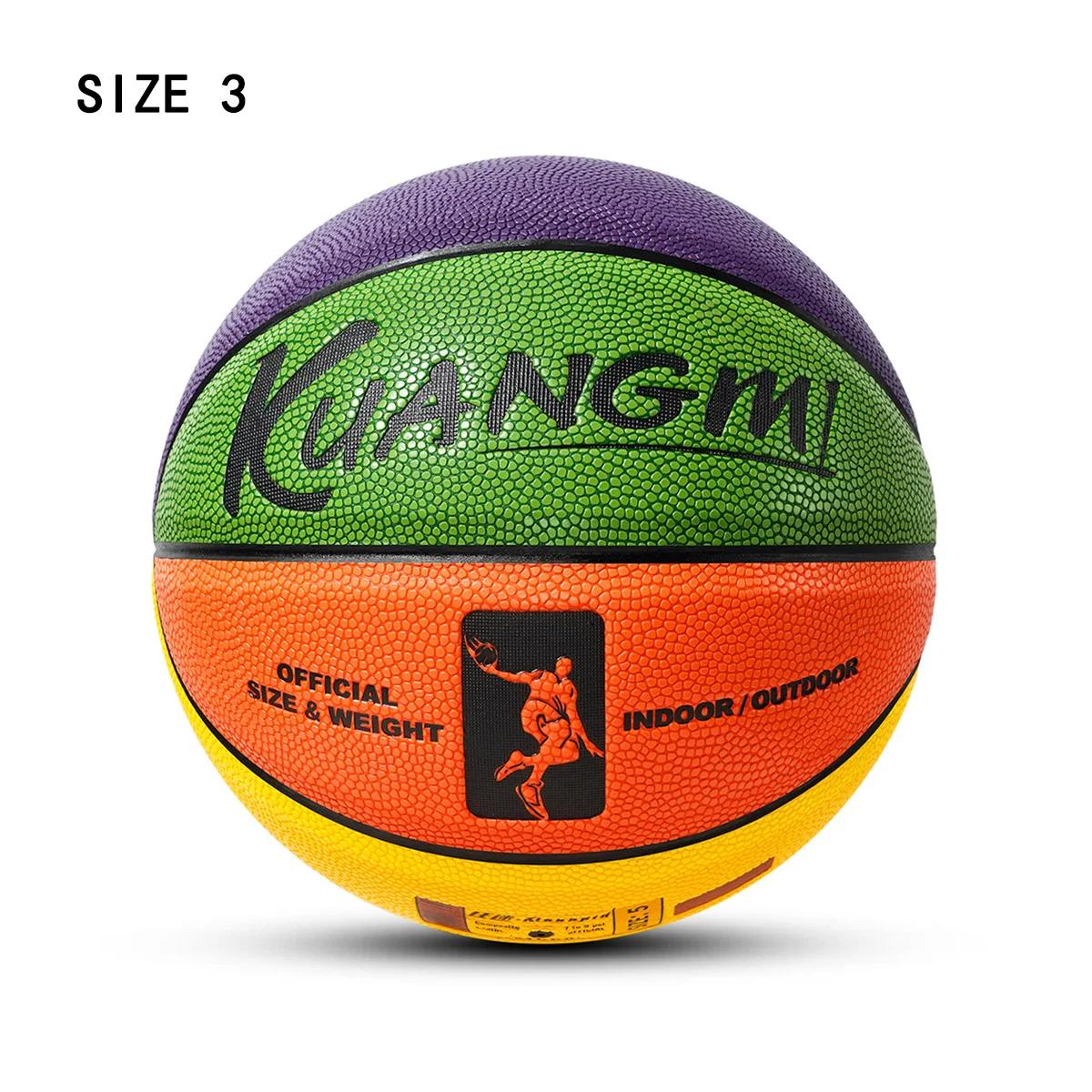 Bola de Basquete Kuangmi para Crianças, Brinquedos Esportivos de Treinamento Infantil, Jogos Infantis, Tamanho 3, 4, 5, 6, 7, 8 Cores - Image 1
