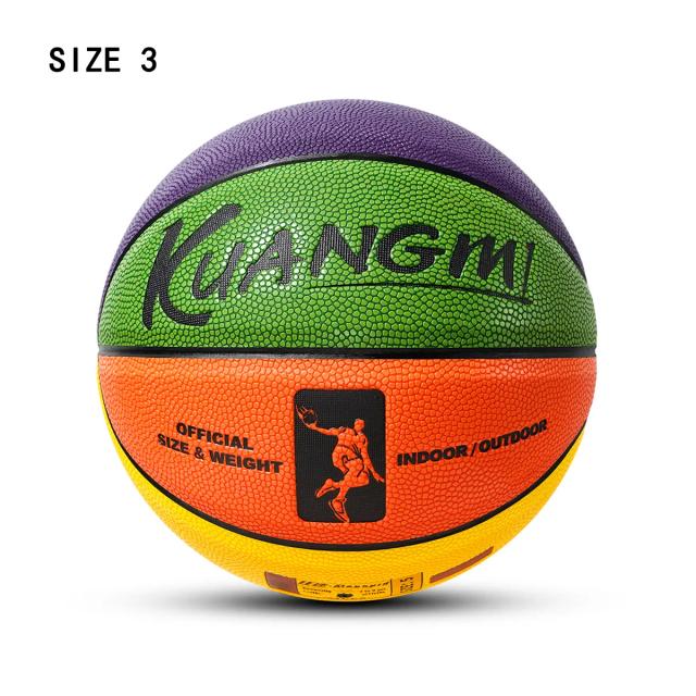 Bola de Basquete Kuangmi Infantil para Treinamento e Jogos, Disponível em Vários Tamanhos e Cores