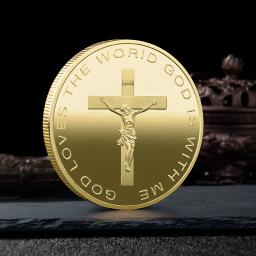 2023 moedas comemorativas religiosas medalhões de metal cristão banhado a ouro moedas de prata lembranças de fé religiosa coleção de moedas - Image 3