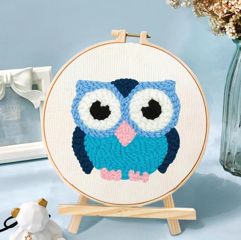 RUOPOTY-DIY Punch Needle Embroidery Starter Kits para iniciantes, farol Artesanato, poking Yarn Pintura Artes para crianças - Image 1