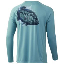 HUK-camisa de pesca de manga comprida masculina, camisas de performance, camisas respiráveis, proteção solar, roupas de verão, upf 50 - Image 1