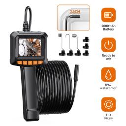Câmera industrial do endoscópio, câmera de esgoto com 8LEDs, lente simples ou dupla, IP67 impermeável, inspeção do carro, HD1080P, 2,4" - Image 1