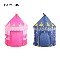 Fácil grande crianças presentes jogar ao ar livre tendas de brinquedo portátil tipi príncipe dobrável tenda crianças menino castelo cubby jogar casa th0024 - Image 1