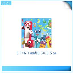Number Building Blocks Birthday Party Decoration, Louça Descartável, Copo, Prato, Guardanapo, Toalha de Mesa para Crianças, Baby Shower Supplies - Image 4