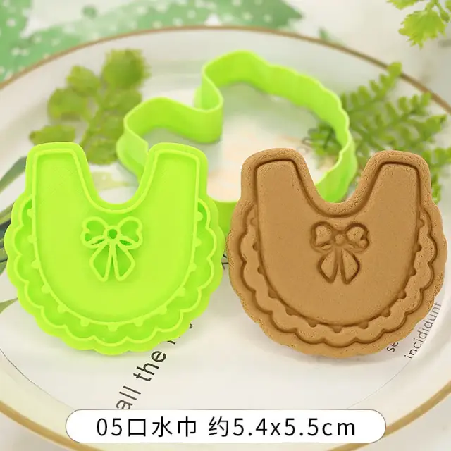 Molde 3D de Cookie para Chá de Bebê com Personagens Divertidos e Cortadores para Decoração de Bolo e Fondant DIY