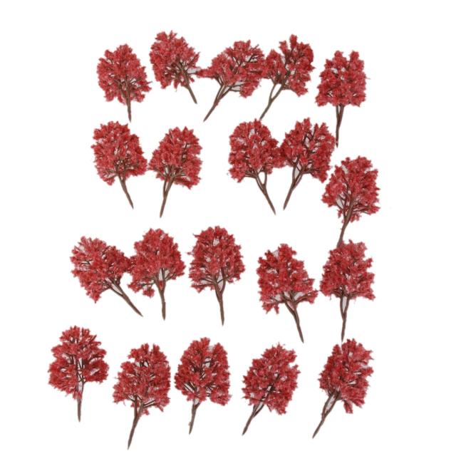 Conjunto de 40 Árvores de Plástico 8cm em Escala 1:150 para Decoração de Paisagens e Modelos Ferroviários