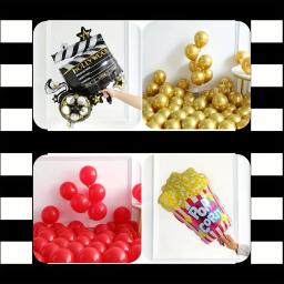 134 peças conjunto de guirlanda de balão preto vermelho dourado festa de teatro, aniversário, casamento e prêmios noturnos de filmes decoração de eventos - Image 4