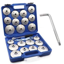 24 Pcs/Set Tampa Do Filtro De Óleo Remoção Chave Soquete Set Ratchet Spanner Tipo Copo Com Caso De Armazenamento Portátil Auto Acessórios Do Carro - Image 2