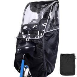 Capa De Chuva De Assento De Bicicleta Infantil, Capa De Vento De Bicicleta Infantil, Capa De Chuva Portátil, 78x55x45cm - Image 1