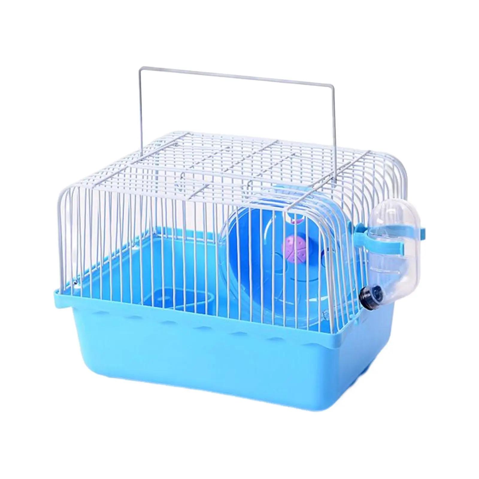 Gaiola de Hamster Portátil para Animais Pequenos Garrafa de Água Pet, Estojo, Suprimentos para Prato, Brinquedos Portadores, Pequenos Acessórios - Image 1