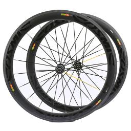 Conjunto de rodas de bicicleta 700c, altura 50mm, fibra de carbono reta, anéis v/c, freios hg taiji, anel de carbono, bicicleta de estrada, lançamento rápido - Image 2