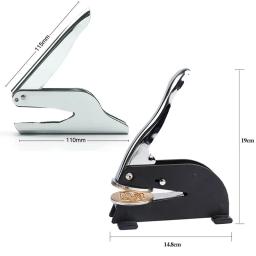 Embossing Stamp Handle Alicate de aço inoxidável Acessórios para máquinas de gravação Ferramentas de impressora de papel 2 tamanhos 4 cores - Image 2