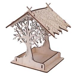 Alimentador De Pássaro Ao Ar Livre De Madeira, Pendurado Gaiola Montada, Pet Suprimentos para Jardim, Decoração Do Quintal, Alimentação Da Casa, DIY - Image 5