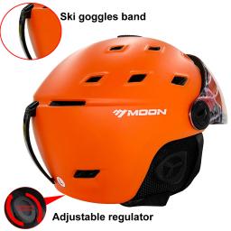 LUA-capacete de esqui com óculos integralmente moldados, PC e EPS, alta qualidade, esportes ao ar livre, esqui snowboard e skate - Image 4