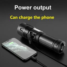 Lanterna LED recarregável USB super poderosa, luz da tocha de alta potência, lâmpada de acampamento tática, XHP120, XHP90, 18650 - Image 6