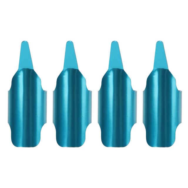 Dedal de Alumínio Ergonômico para Costura, Prático e Seguro, 4 Peças para DIY e Quilting, Medidas 5,3x2,8 cm e 2,2x1,1 in