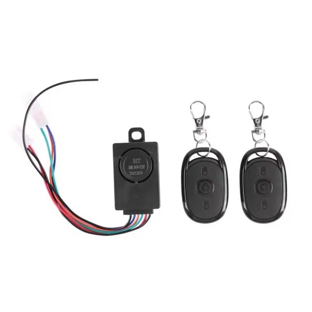 Alarme de Segurança para Scooter Elétrica 48V/60V/72V com Trava Remota e Ignição de 1 Toque