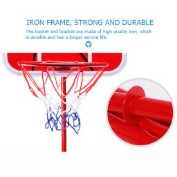 Mini cesta de basquete com bola e bomba portátil cesta de basquete conjunto indoor ao ar livre jogar para crianças - Image 6