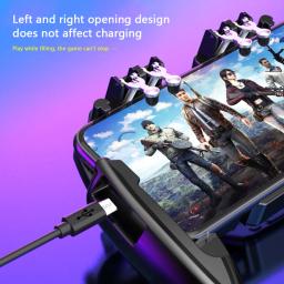 Tiro móvel Gaming Button Trigger, Gamepad com ventilador de refrigeração, PUBG Mobile Joypad, Console de jogos, 6 Dedo - Image 4