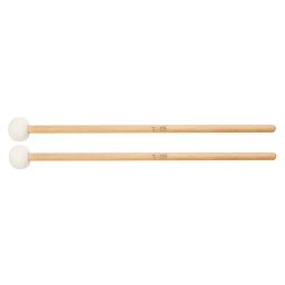 Baquetas de tambor de feltro de alta qualidade, 1 par de baquetas com cabo de madeira sólida, peças de instrumento de percussão timpani snare - Image 1