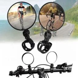 Espelho retrovisor de bicicleta universal, rotação ajustável de 360 °, ângulo largo convexo, guidão de ciclismo, espelhos retrovisores - Image 1