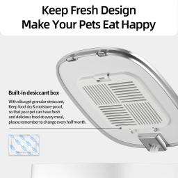 Rojoeco 4l alimentador automático para animais de estimação, dispensador inteligente de comida para gatos, controle remoto, botão wi-fi, alimentador automático para gatos, acessórios para cães - Image 6