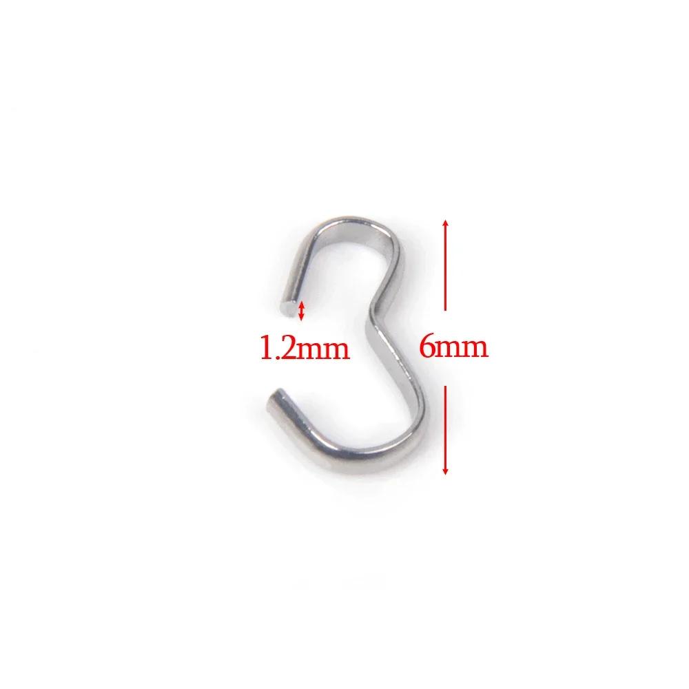 50 peças de aço inoxidável 8 3 formatos fechos conectores para fazer jóias diy colar pulseira ganchos descobertas suprimentos atacado - Image 1