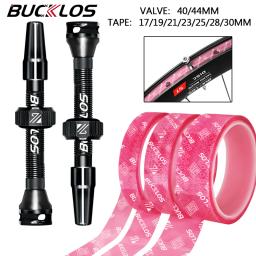 Bucklos válvula sem câmara de ar para bicicleta, 40mm 44mm, cnc, estrada, válvula presta, fita de aro sem câmara de ar, mtb, válvulas f/v, conjunto de fita - Image 1