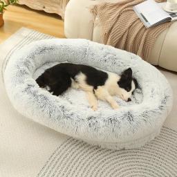 Cama grande do cão do anel do luxuoso, casa de cachorro, tapetes de dormir no assoalho, sofá, canil almofada do colchão - Image 1
