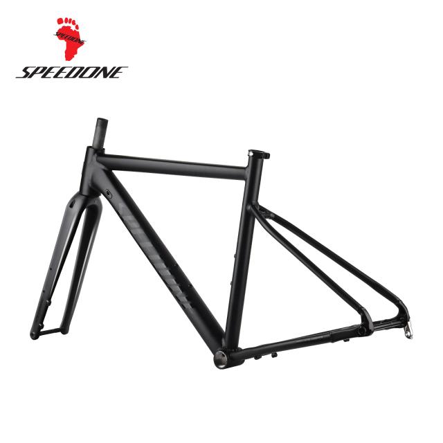 SPEEDONE Quadro Bicicleta Estrada Fibra Carbono Ultraleve Liga Alumínio 700c