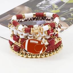 Pulseira elástica empilhável Rugby Ball, Match Day Pendant - Image 3