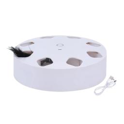 Brinquedo de gato elétrico atraente 2 cores gato jogando brinquedo interativo pena automática animal de estimação gato teaser brinquedo para animais de estimação suprimentos - Image 6